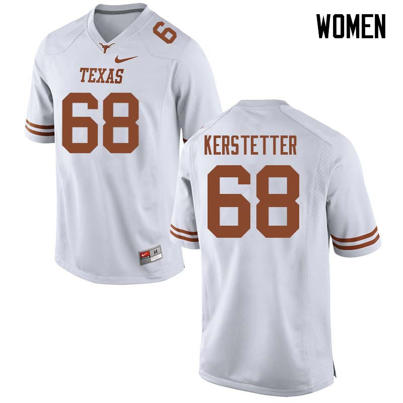 Women #68 Derek Kerstetter Texas Longhorns College Football Jerseys Sale-White